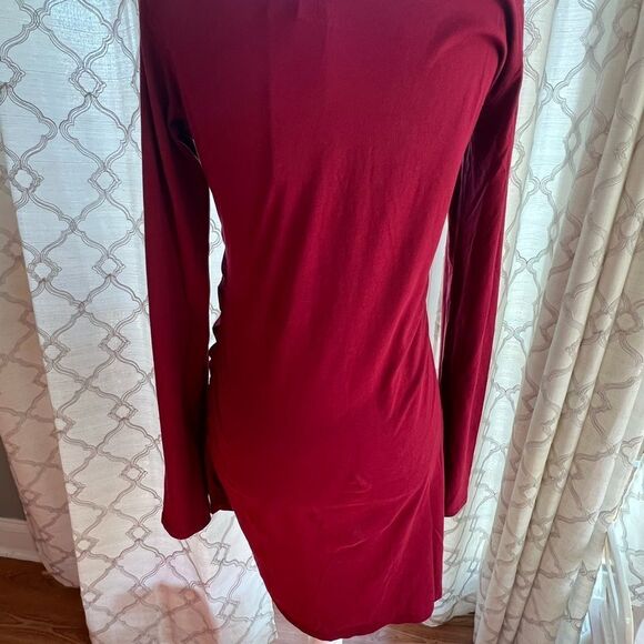 nwt Bobi la rouched women's dress size large maroon - Picture 13 of 14